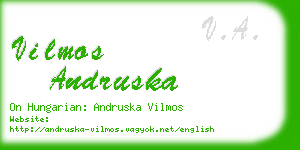 vilmos andruska business card